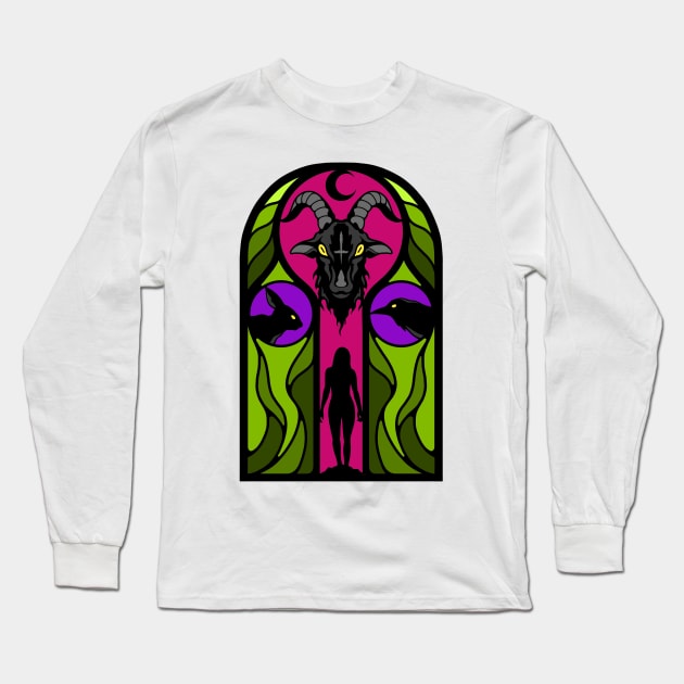 The Witch Stained Glass Long Sleeve T-Shirt by Creative Terror